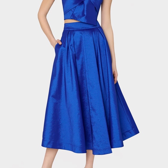 Milly Juliet Taffeta Midi Skirt - Picture 1 of 4